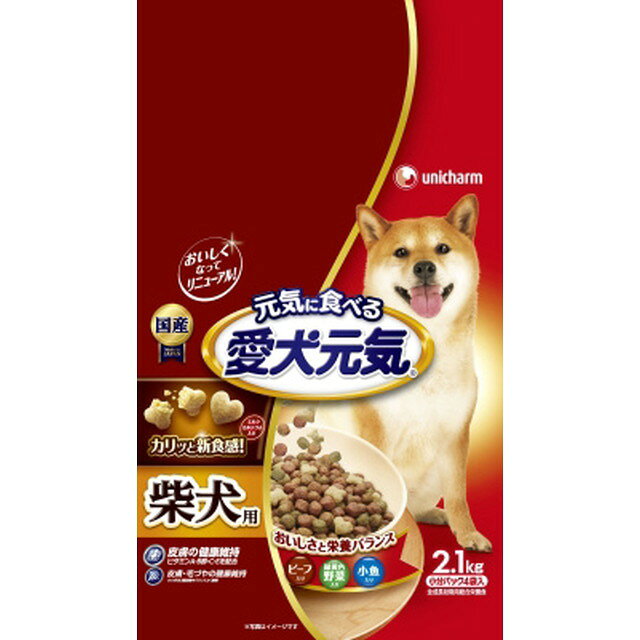 아이견겐키 시바견용 비프·녹황색 채소·작은 생선 함유 2.1kg