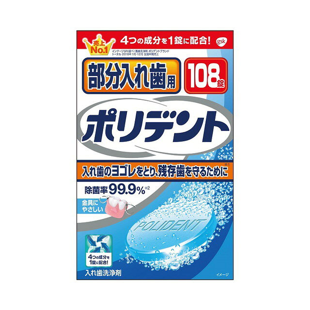 글락소스미스클라인 폴리덴트 부분틀니 세정제 108정