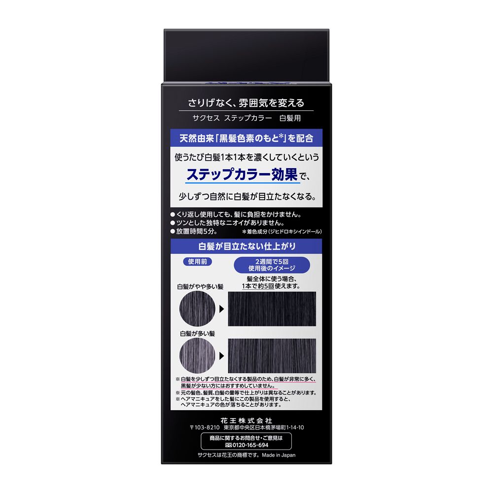 카오 성공(SUCCESS) 스텝 컬러 새치 염색제 110g