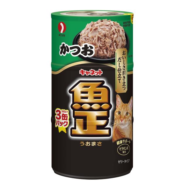 펫라인 캣넷 우오마사 고양이캔 가다랑어 160g×3캔 참고