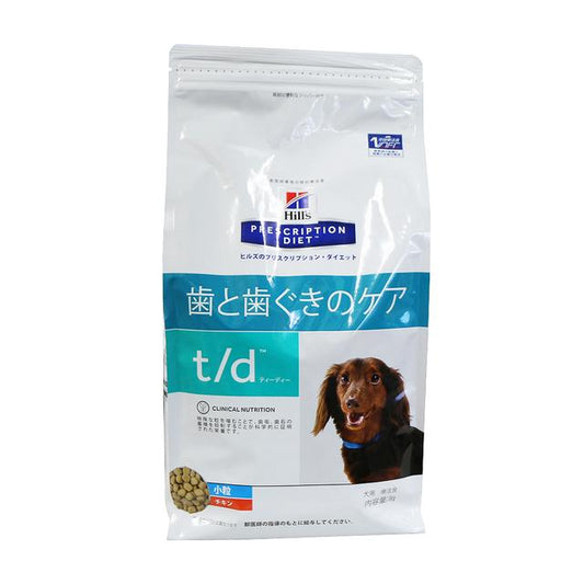 힐스 프리스크립션 다이어트 강아지 처방식 t/d 치아관리 소형 알갱이 사료 1kg
