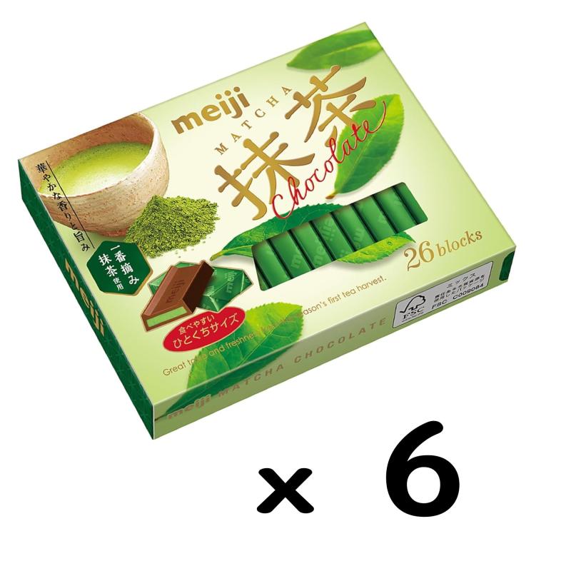 메이지 말차 초콜릿 박스 26개입 × 6박스 세트