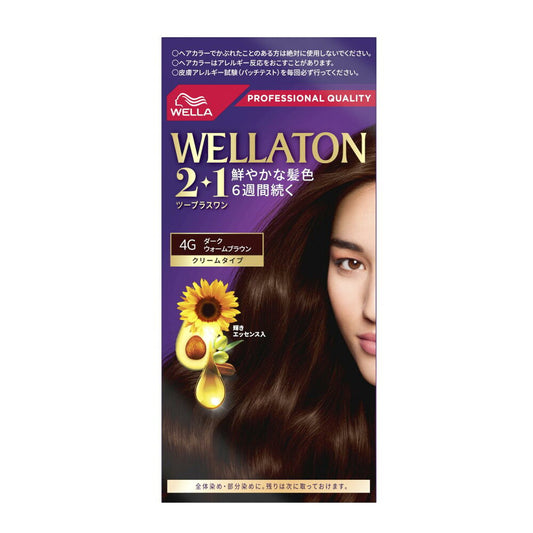 웰라톤 2+1 크림 타입 4 G 다크 웜 브라운 60 g+60g+7.3ml