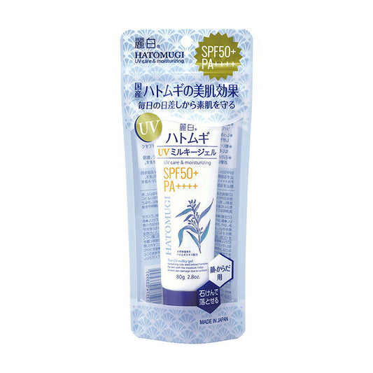 레이하쿠 하토무기 UV 밀키 젤 SPF50+ 80g