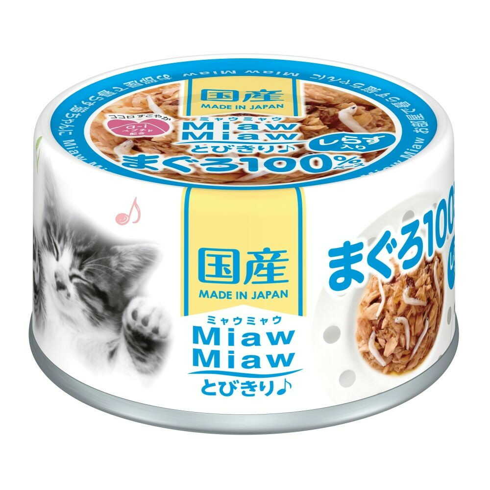 아이시아 MiawMiaw 토비키리 고양이 습식사료 참치&시라스(멸치) 60g