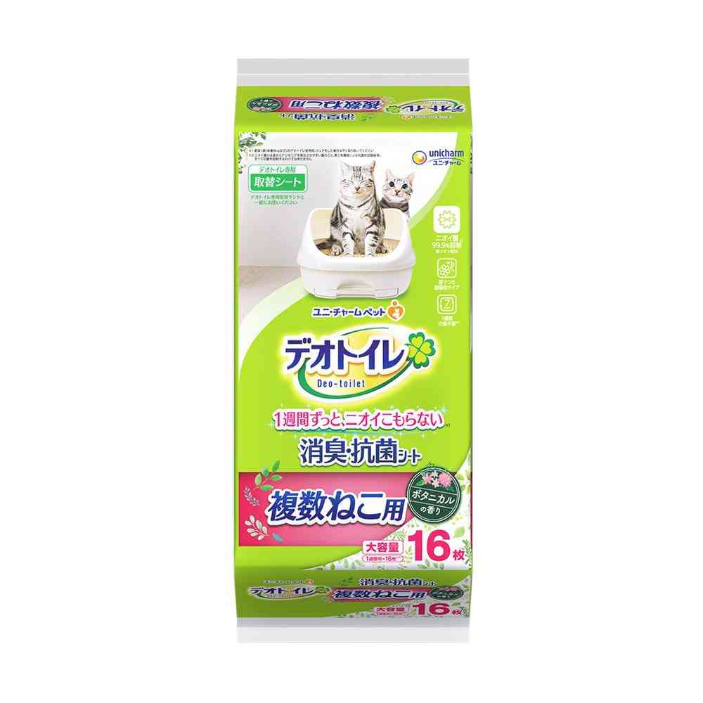 유니참 데오토일렛 다묘용 시트 보태니컬향 16매