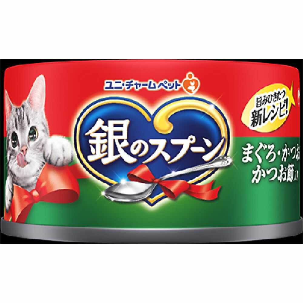 유니참 긴노스푼 참치&가다랑어 가다랑어포 고양이캔 70g