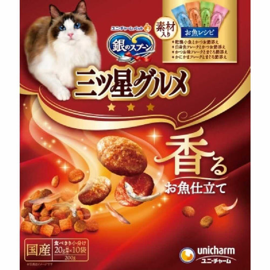유니참 미츠보시 구르메 고양이 사료 생선 레시피 프리미엄 4종 어소트 200g