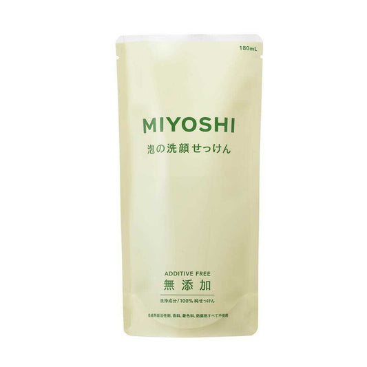미요시 무첨가 거품 세안 비누 리필용 180ml