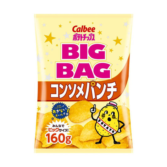 칼비 포테이토칩 BIG BAG 콘소메 펀치 160g × 12개 세트