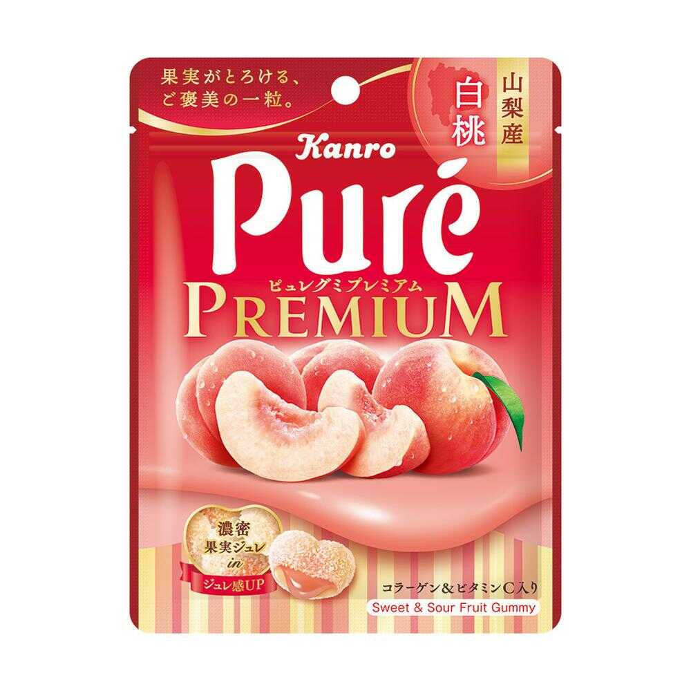 칸로 퓨어구미 프리미엄 백도맛 54g × 6개입