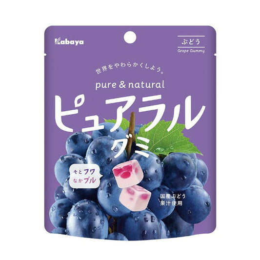 카바야 퓨어랄 구미 포도맛 58g x 8개 세트
