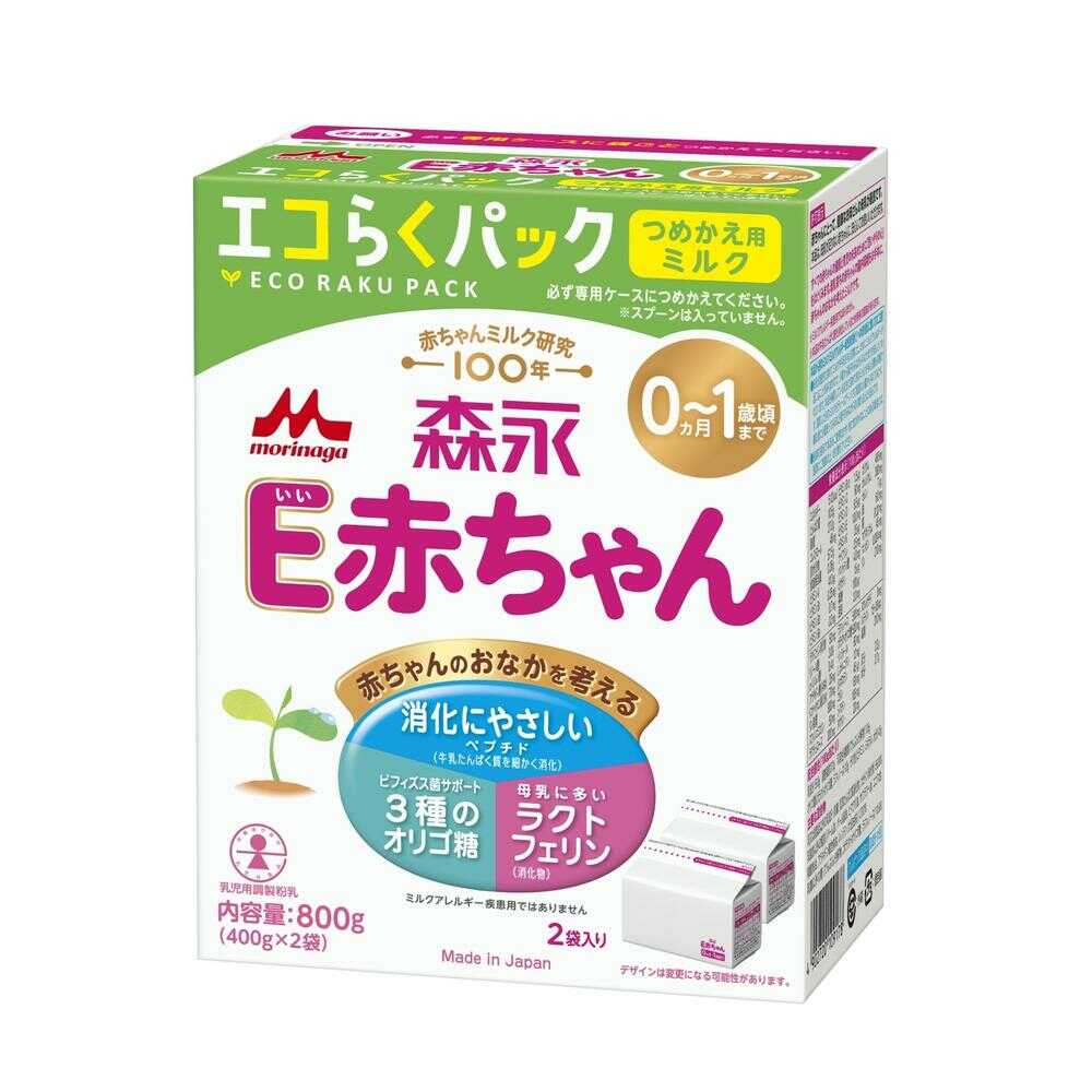 모리나가유업 에코라쿠팩 리필용 E아기 800g (400g×2팩)