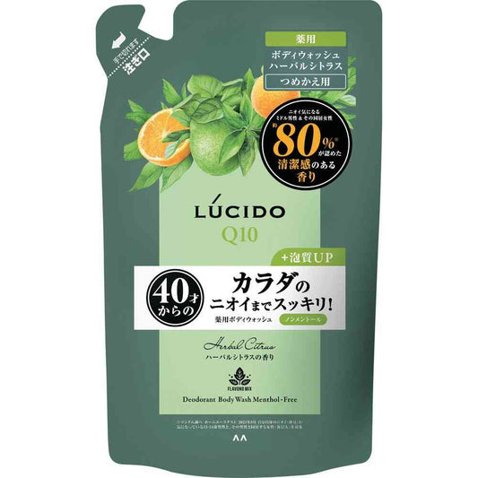 루시도 약용 데오드란트 바디워시 허벌 시트러스향 무멘톨 리필 380ml