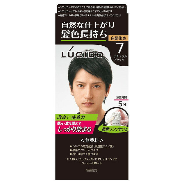 만담 루시도 원푸시 케어 염색약 내추럴 블랙 (1제 50g + 2제 50g)