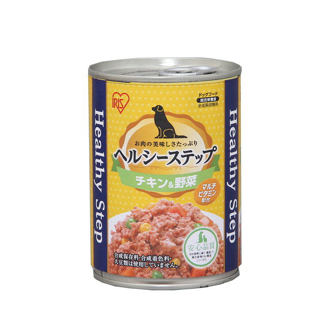 아이리스오야마 헬시 스텝 강아지 사료 치킨&야채 375g