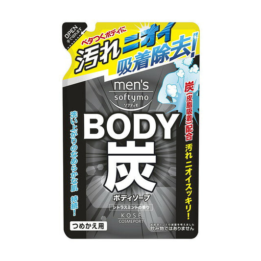 코세 맨즈 소프티모 숯 바디워시 리필 400ml