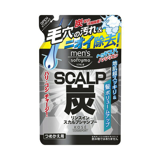 코세 맨즈 소프티모 린스인 숯 스칼프 샴푸 리필 400ml