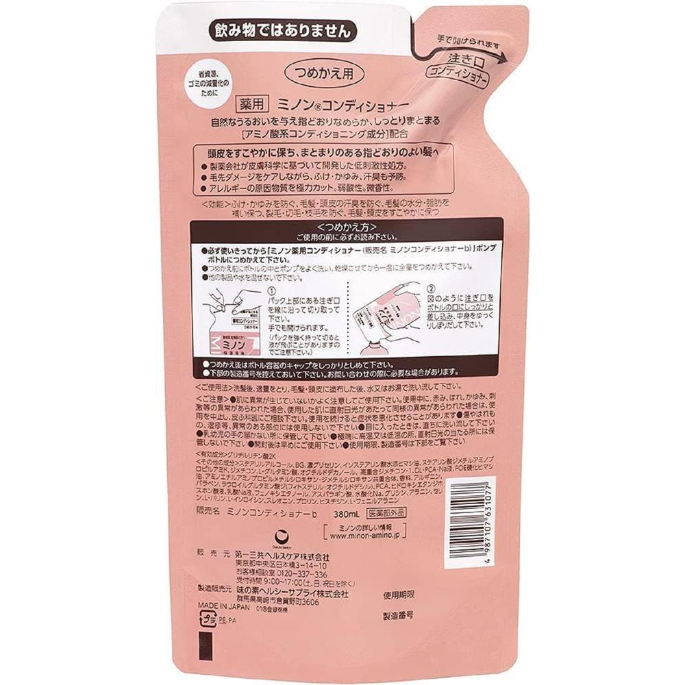 다이 이치 산쿄 건강 관리 미논 약용 헤어 컨디셔너 리필 380 ml