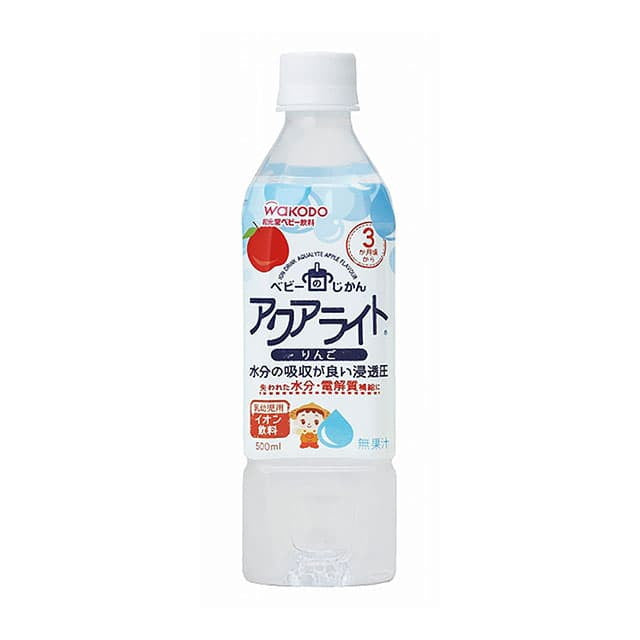 와코도 베이비의 시간 아쿠아라이트 사과맛 (3개월부터) 500ml × 24개 세트