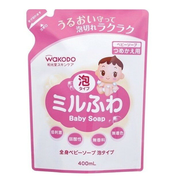 아사히그룹 밀후와 전신 베이비 솝 거품형 리필 400ml