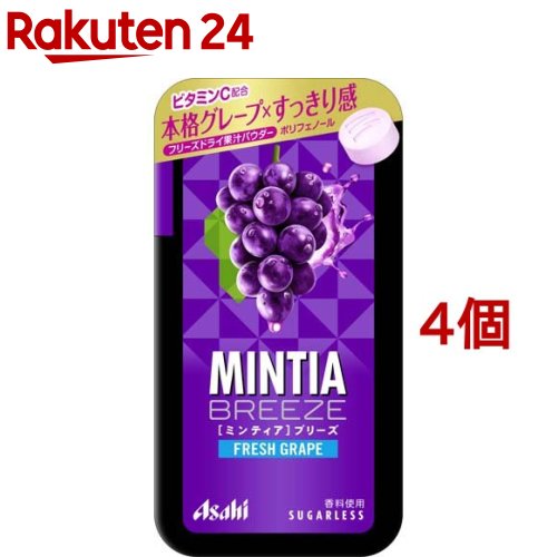 아사히그룹식품 민티아 브리즈 프레시 포도 30정 × 4개 세트