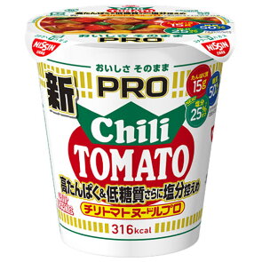 닛신 컵누들 PRO 고단백 저당 저염 칠리토마토 80g x 12개 세트